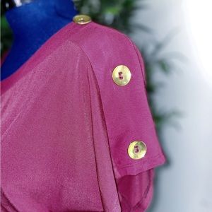 Wine Colored Form Fitted Dress/ Branded By Mine/ Size L